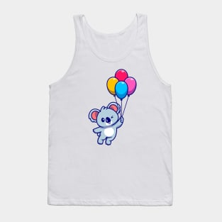 Cute Koala Floating With Balloon Tank Top